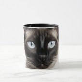 Mug Amour de chats siamois monochrome (Centre)