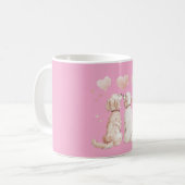 Mug Amour de chien à coeurs roses (Devant gauche)