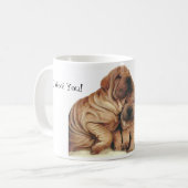 Mug Amour de chiot mignon (Devant gauche)