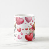 Mug Amour de chiots pour la Saint-Valentin (Centre)