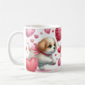 Mug Amour de chiots pour la Saint-Valentin (Gauche)
