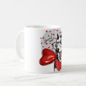 Mug Amour de diffusion de chien de traîneau, chien de (Devant gauche)