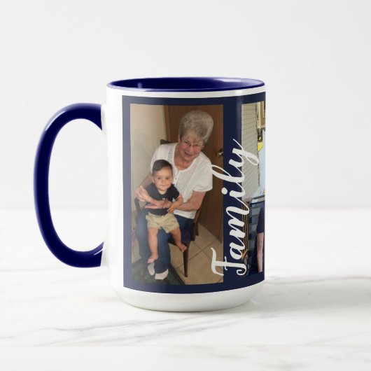 Mug Amour de famille du collage | de photo de la (Gauche)