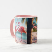 Mug Amour de Flamant Rose Plage Tropicale Soleil (Devant gauche)