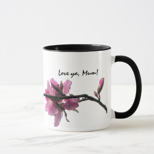 Mug Amour de Flora de zen vous cadeau d'anniversaire (Droite)