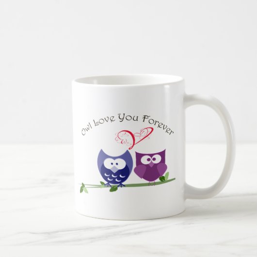 Mug Amour de hibou vous pour toujours (Droite)