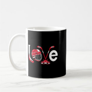 Mug Amour de hockey de la Saint-Valentin patins bâtons