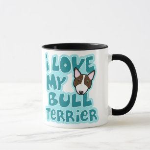 Mug Amour de Kawaii I mon bull-terrier Brindle
