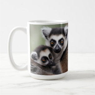Mug **"Amour de la mère : Mummy and Baby Lemur Cuddlin