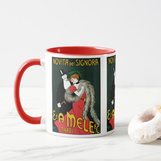 Mug Amour de la romance de la mode italienne d'époque (Avec donut)