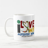 Mug Amour de l'AUTISME I mon fils autiste 2 (Gauche)