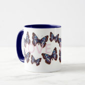 Mug Amour de Papillon Bleu (Devant gauche)