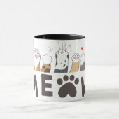 Mug Amour de Patte de Compagnon Mignon (Centre)
