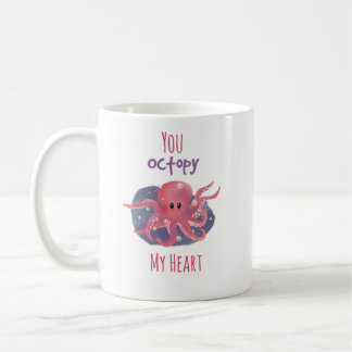 Mug Amour de Pieuvre Mignon ; "Vous octopiez mon c