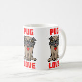 Mug Amour de Pug #2 (Devant droit)
