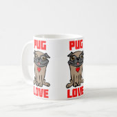 Mug Amour de Pug #2 (Devant gauche)