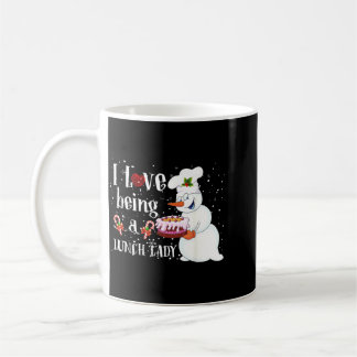 Mug Amour d'être un bonhomme de neige dame de déjeuner