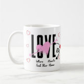 Mug Amour Deux Coeurs, Une Maison (Gauche)