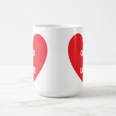 Mug Amour Dieu est amour Coeur rouge (Centre)