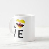 Mug Amour - Drapeau Brunei (Devant gauche)