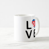 Mug Amour - Drapeau Corée du Nord (Devant droit)