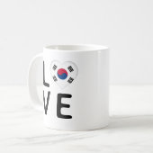 Mug Amour - Drapeau Corée du Sud (Devant gauche)