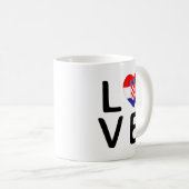 Mug Amour - Drapeau Croatie (Devant droit)