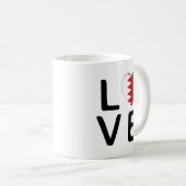 Mug Amour - Drapeau de Bahreïn (Devant droit)