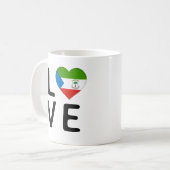 Mug Amour - Drapeau de Guinée équatoriale (Devant gauche)
