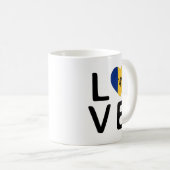 Mug Amour - Drapeau de la Barbade (Devant droit)