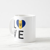 Mug Amour - Drapeau de la Barbade (Devant gauche)