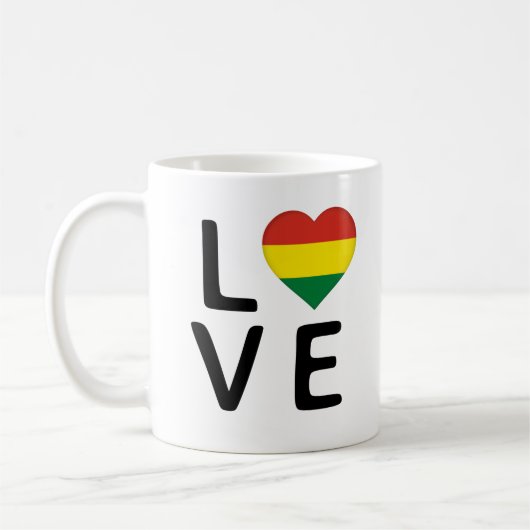 Mug Amour - Drapeau de la Bolivie (Gauche)