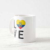 Mug Amour - Drapeau de l'Équateur (Devant gauche)