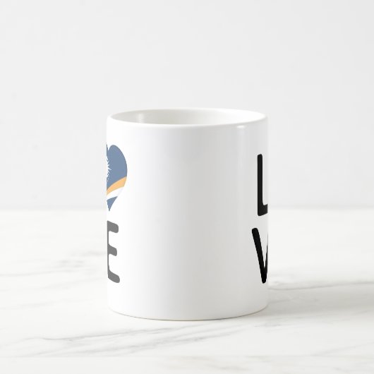 Mug Amour - Drapeau des Îles Marshall (Centre)