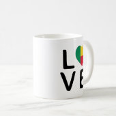 Mug Amour - Drapeau du Bénin (Devant droit)