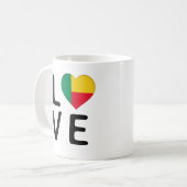 Mug Amour - Drapeau du Bénin (Devant gauche)