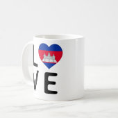 Mug Amour - Drapeau du Cambodge (Devant gauche)
