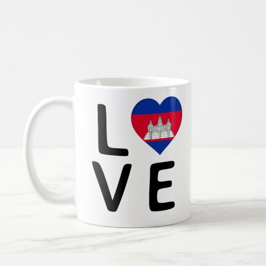 Mug Amour - Drapeau du Cambodge (Gauche)