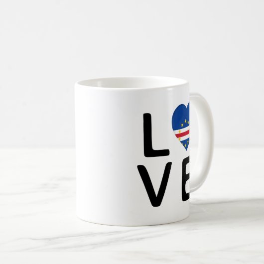 Mug Amour - Drapeau du Cap Vert (Devant droit)