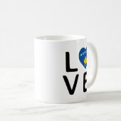 Mug Amour - Drapeau du Kosovo (Devant droit)