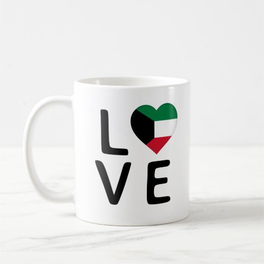Mug Amour - Drapeau du Koweït (Gauche)