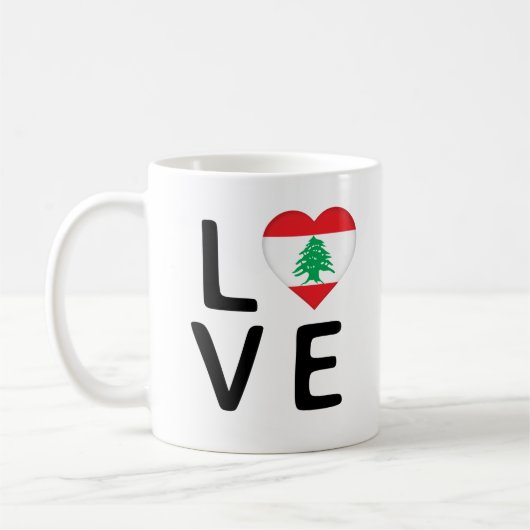 Mug Amour - Drapeau du Liban (Gauche)