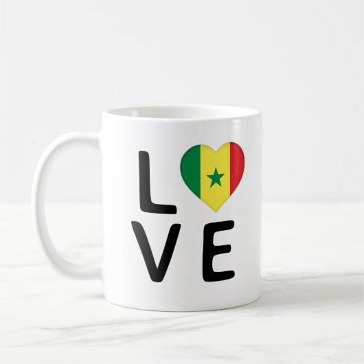 Mug Amour - Drapeau du Sénégal (Gauche)
