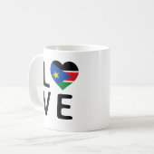 Mug Amour - Drapeau du Sud-Soudan (Devant gauche)