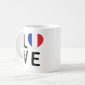 Mug Amour - Drapeau France (Devant gauche)