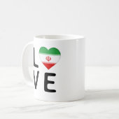 Mug Amour - Drapeau Iran (Devant gauche)