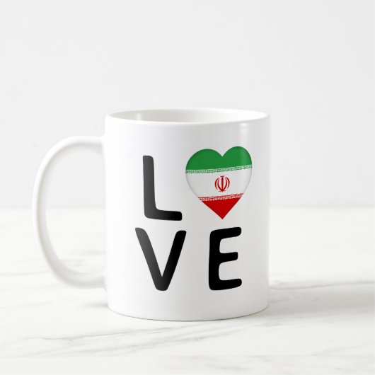 Mug Amour - Drapeau Iran (Gauche)