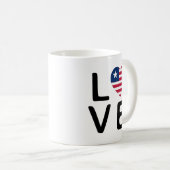 Mug Amour - Drapeau Liberia (Devant droit)