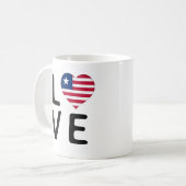 Mug Amour - Drapeau Liberia (Devant gauche)
