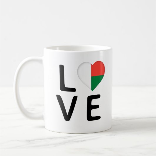 Mug Amour - Drapeau Madagascar (Gauche)